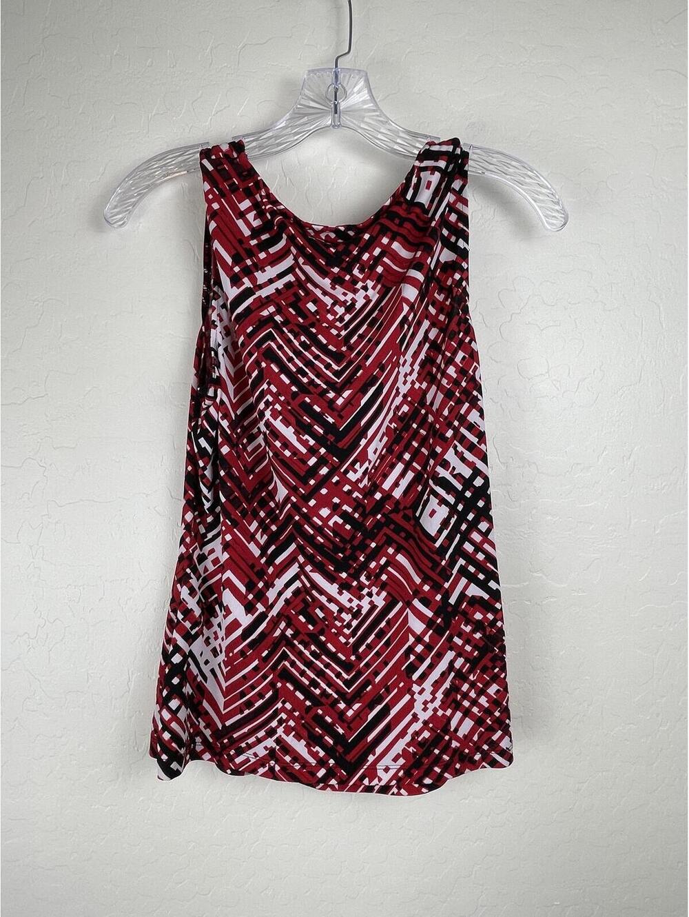 Calvin Klein Sleeveless Patterned Top Medium - Picture 2 of 6